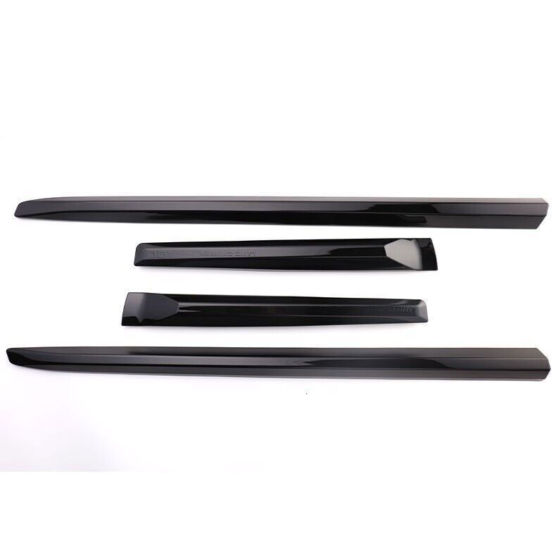for Toyota Prado LC150 2010-2021 Side Door Body Molding Trims ABS Piano Black 4X