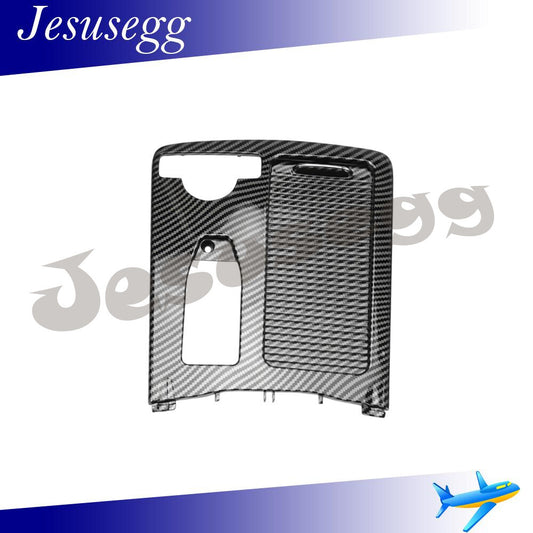 Carbon Center Console Water Cup Holder Cover Frame for Benz W204 S204 C-Class