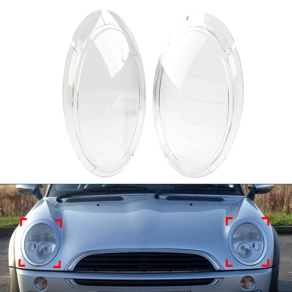 Headlight Lens Cover Clear Lens Lampshade Headlamp Shell for BMW for Mini Cooper R50