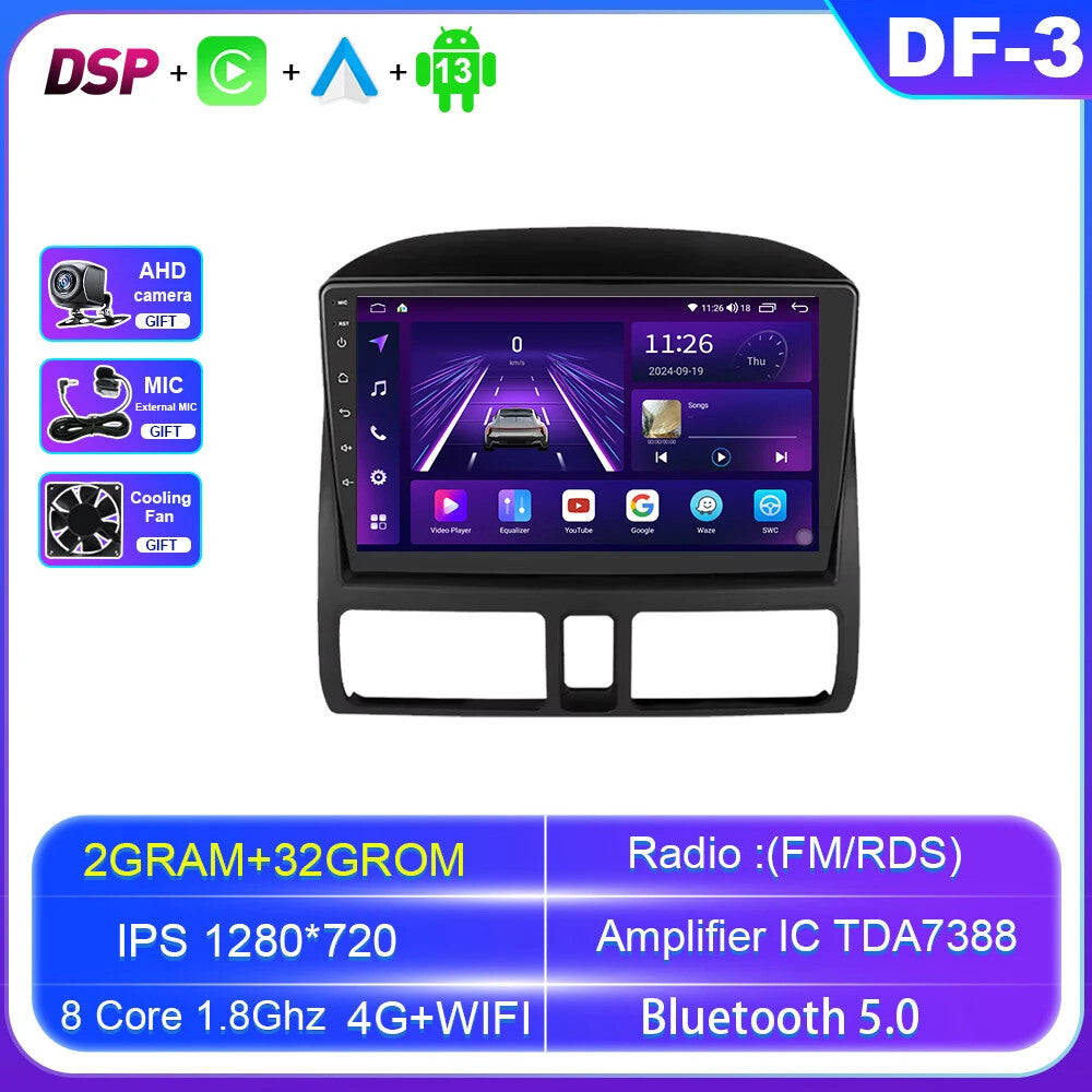 for Honda for CR-V CRV 2 2002-2006 CarPlay Car Radio Multimedia Video Player Screen