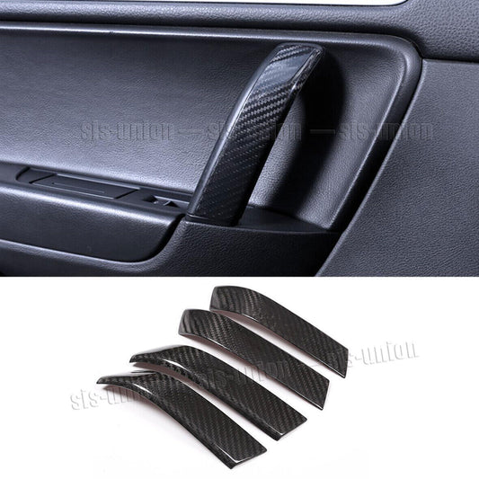 Real Dry Carbon Fiber Inner Door Armrest Panel Cover Trim for VW Touareg 2011-18 n