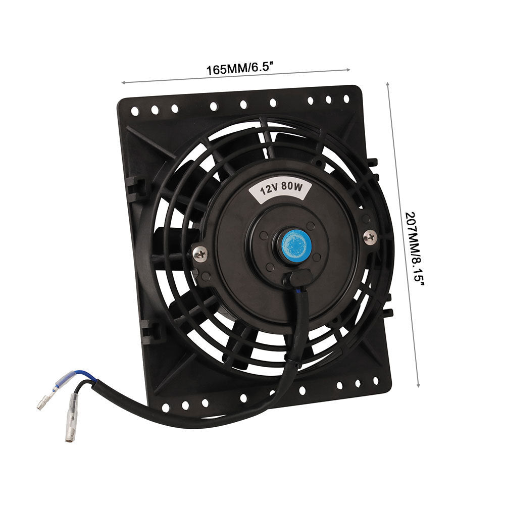6-inch ultra-thin electric fan radiator cooling fan and universal pull-push mounting 12V 80W