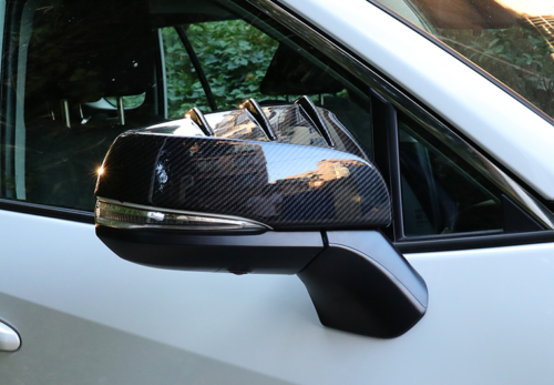 for Toyota Tacoma 2016-2021 ABS Carbon Fiber Black Side Door Mirror Cover Trim