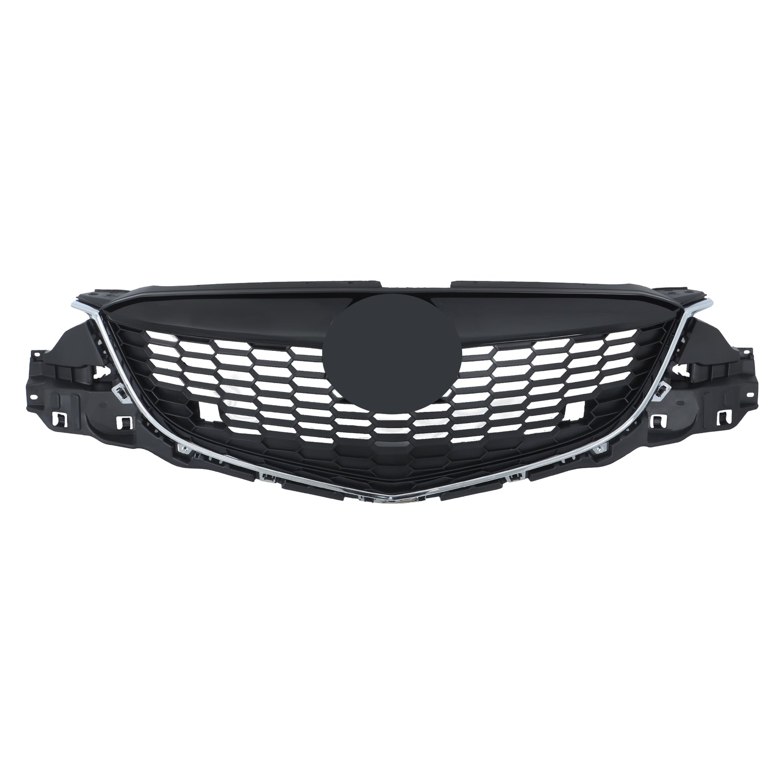 Applicable to 2013 for Mazda CX-5 MA1200187, front bumper upper grille, black chrome plastic. n