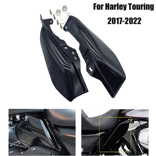 Black Mid Frame Air Deflector Trim Heat Shield For Touring Road Glide 2017-2022