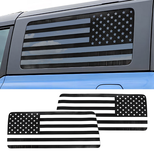 Flag Rear Window Sticker Decal Trim  for ford  Bronco 2 Doors 2021-2024 2PC Q