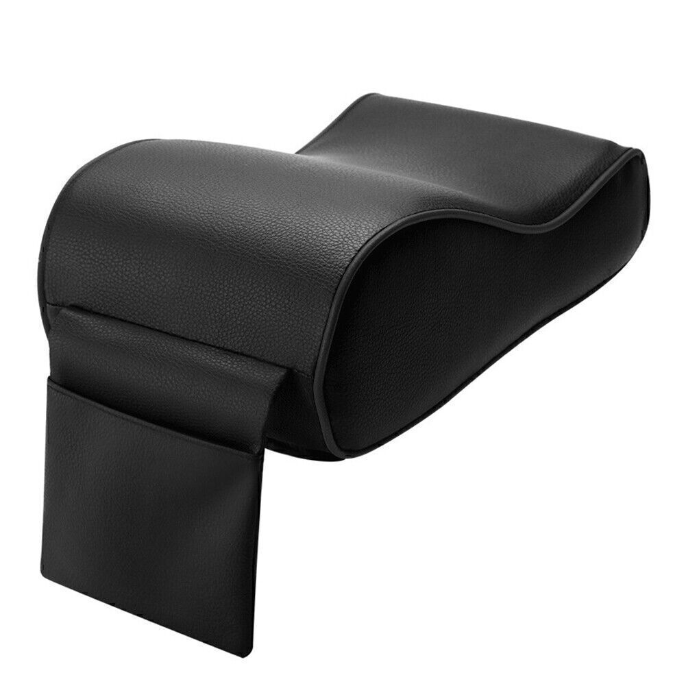 Black Universal Car SUV PU Memory Foam Console Armrest Box Cushion Pad Mat Set Q