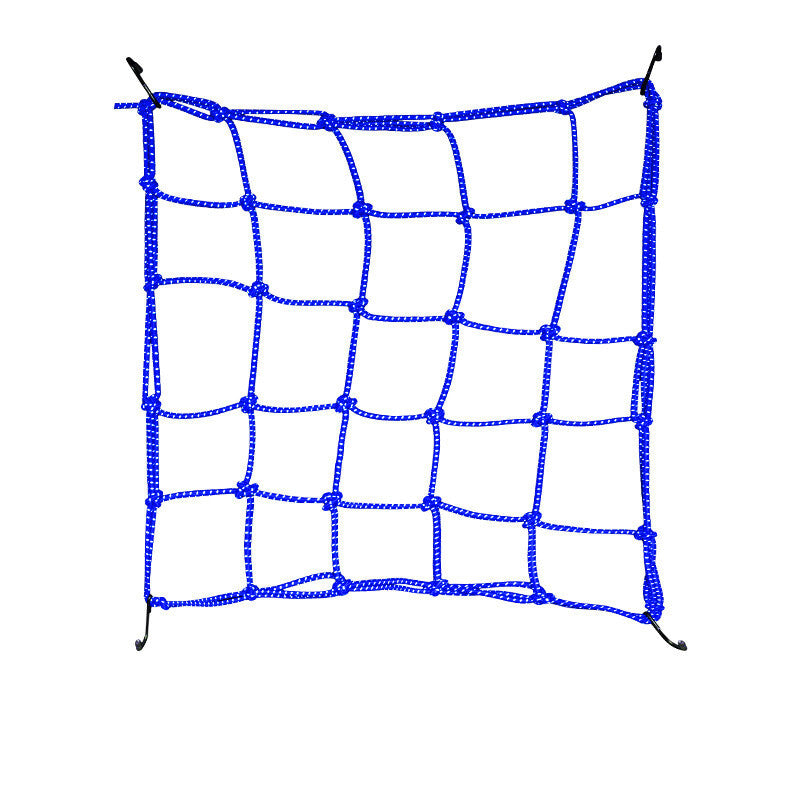 40*40CM Upgraded Reflective Motorcycle Elasticated Luggage Cargo Net Strong Blue Q
