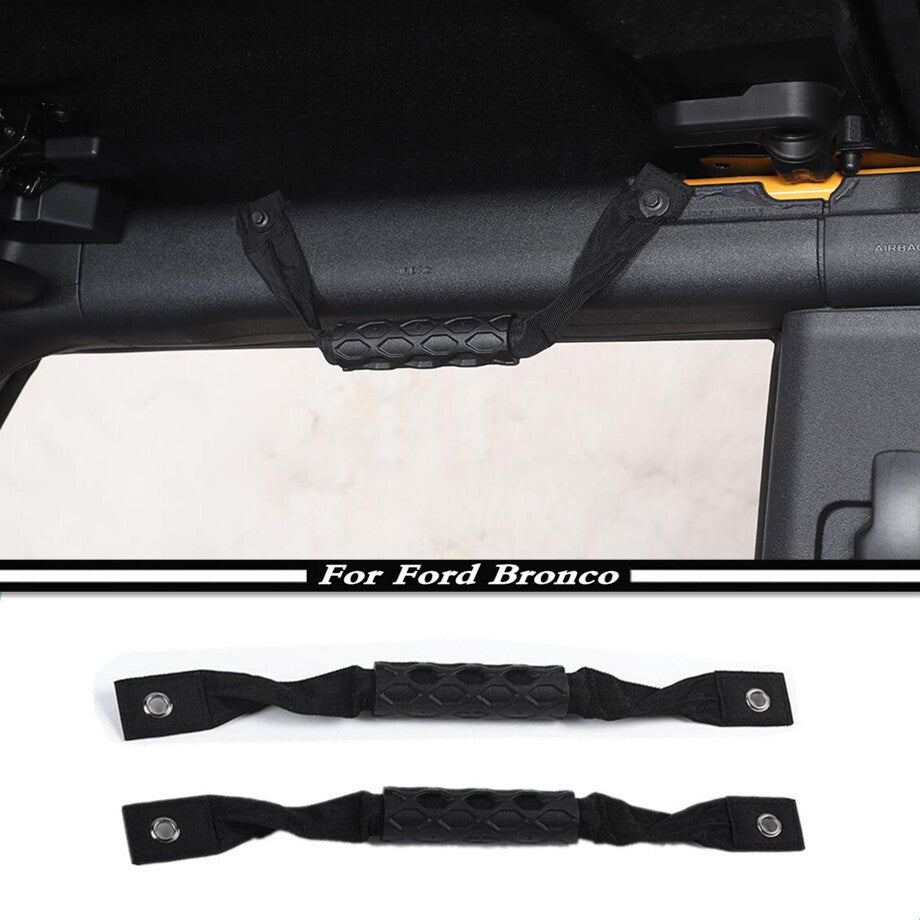 2P Roll Bar Grab Handles Grip Handle Rope Accessories For Bronco 2021-2023 v