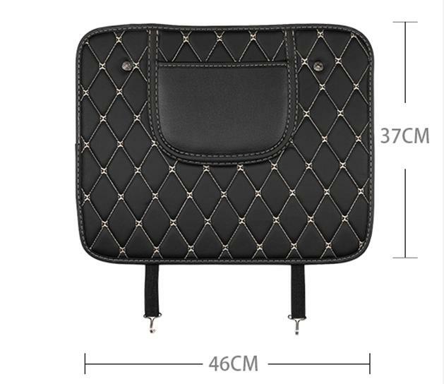 PU leather protective cover, scratch-resistant black car for seat back kick - n