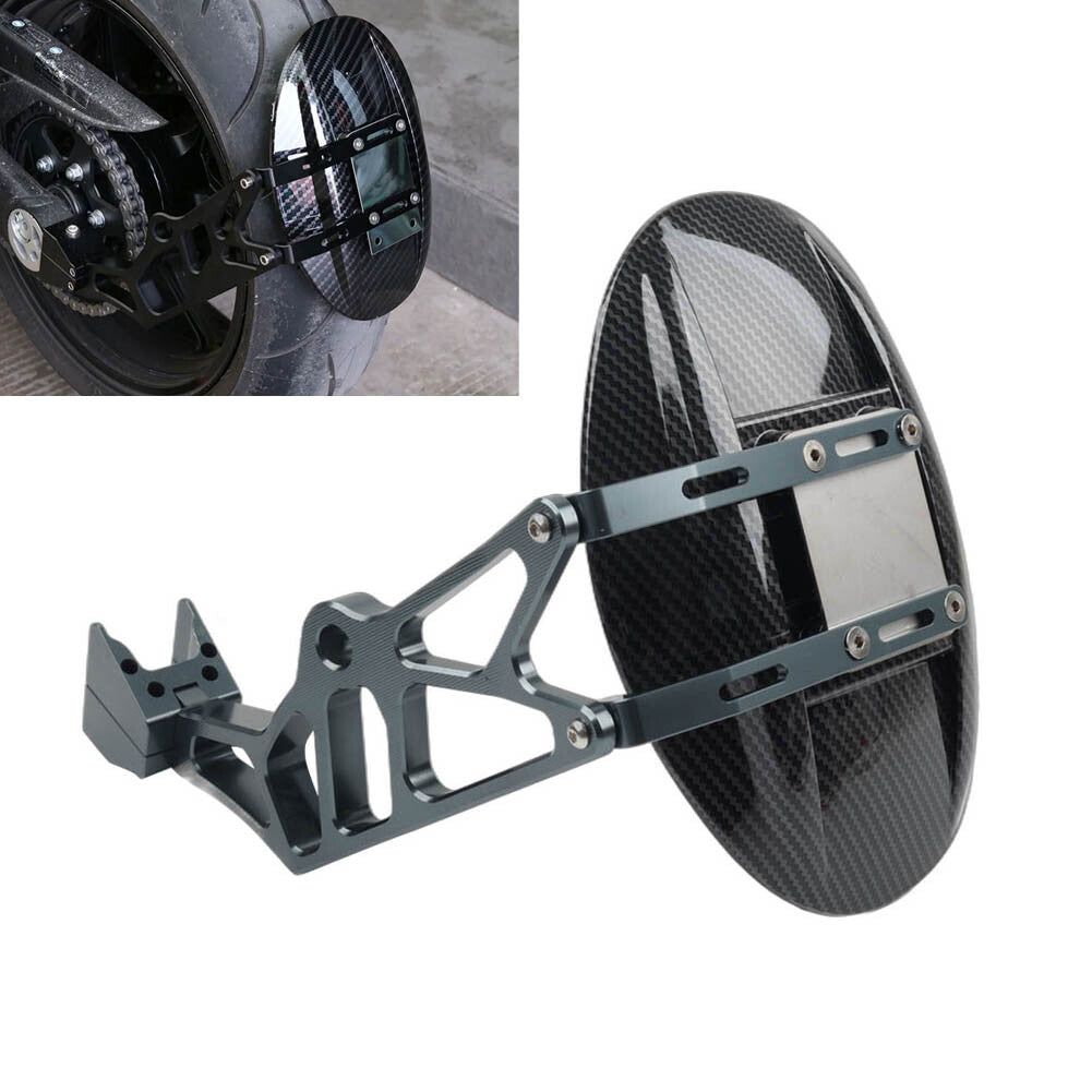 Carbon Fiber Rear Splash Mudguard w/Bracket for KAWASAKI Z1000/SX 2014-2020 Q