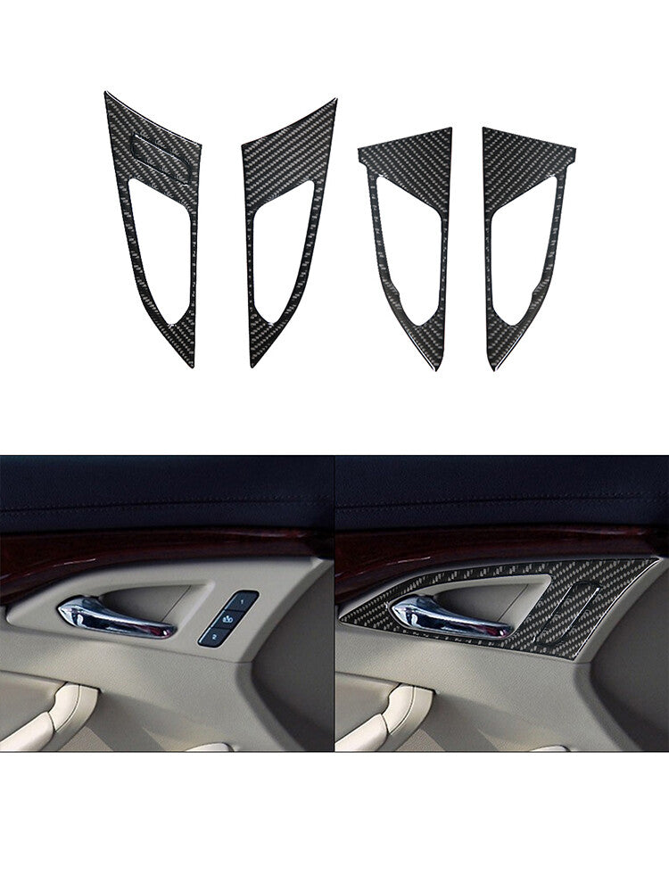 4Pcs Red Carbon Fiber Floor Console Panel Trim for LEXUS RX330 RX350 2004-2009 v
