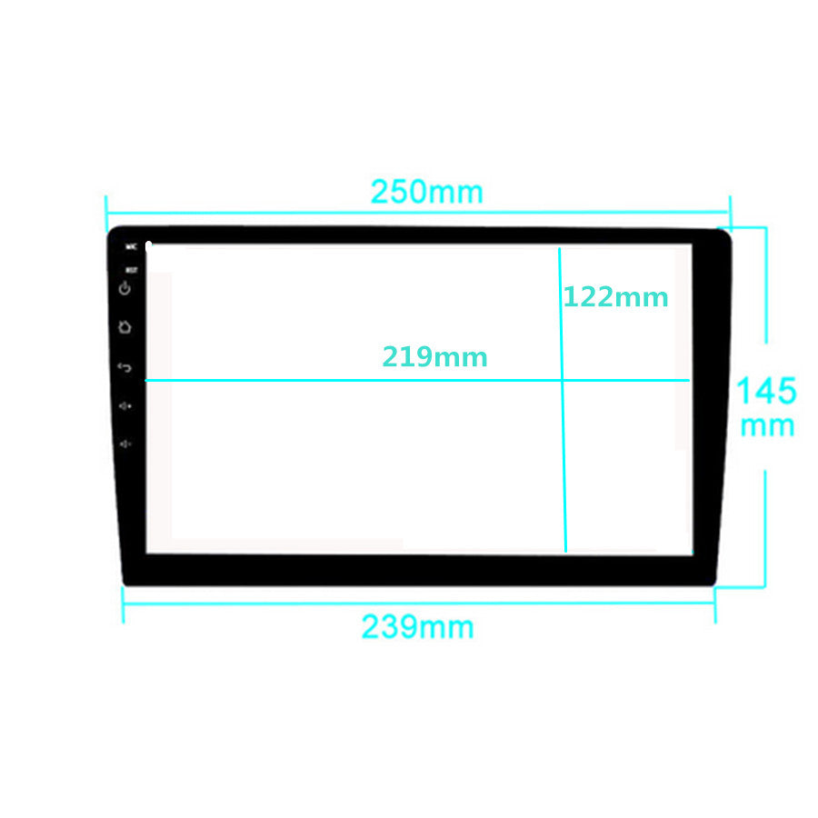 Full Coverage Tempered Glass Screen Protector Film For Car Radio DVD Navigation