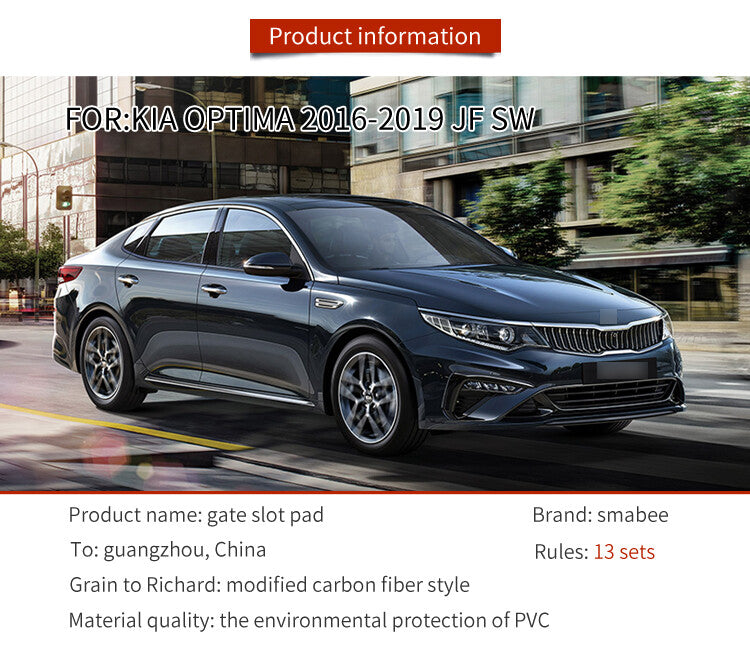 Anti-slip Gate slot mat for KIA Optima 2016 ~ 2019 Cup Non-slip Mats Accessories