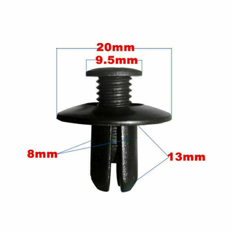 8mm Body Hole Plastic Rivets Fastener Fender Bumper Push Pin Clips 120PCs