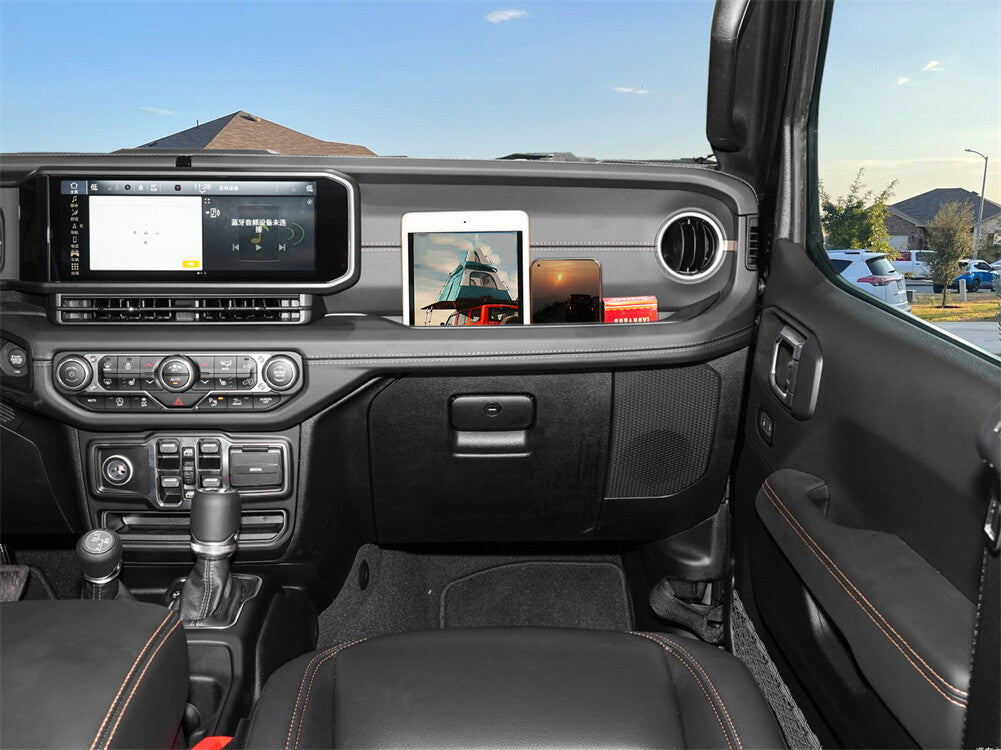for 2024-2025 for Jeep for Wrangler JL/JT 4XE Passenger Storage Box Organizer Grab Tray