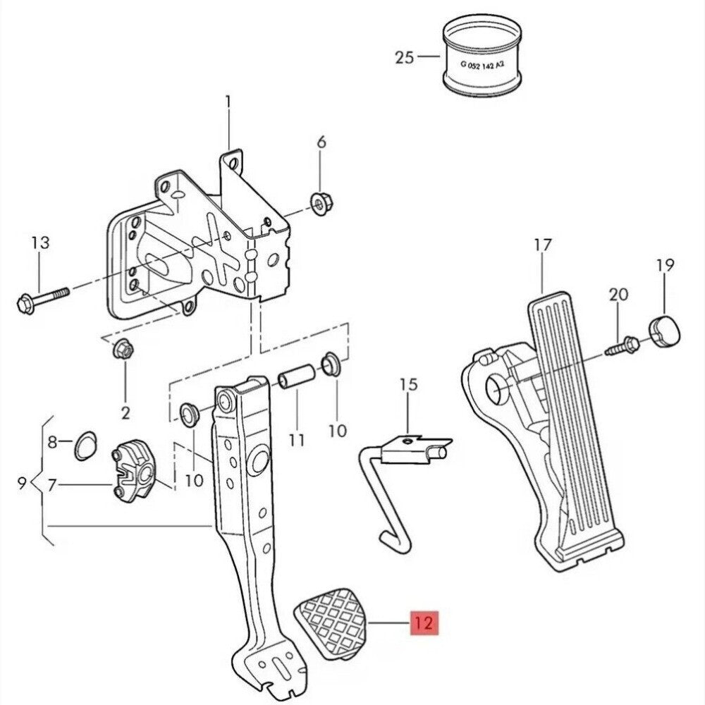 Automatic Transmission Pedal Brake Pedal Cover 1K0 723 173B 1K0723173B New n