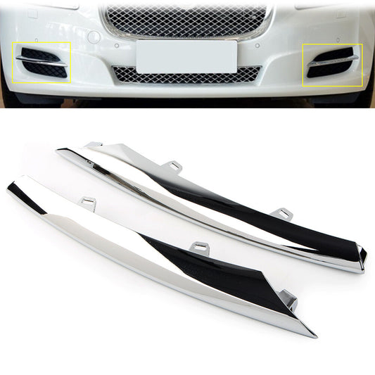 Pair Front Side Grille Chrome Molding Trim For 2010-2015 2011 2012 13 for Jaguar XJ