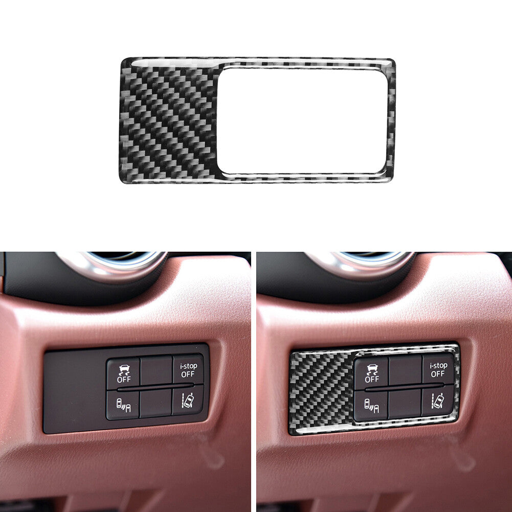 for Mazda MX-5 2016-2020 Carbon Fiber Interior Light Control Panel Cover Trim