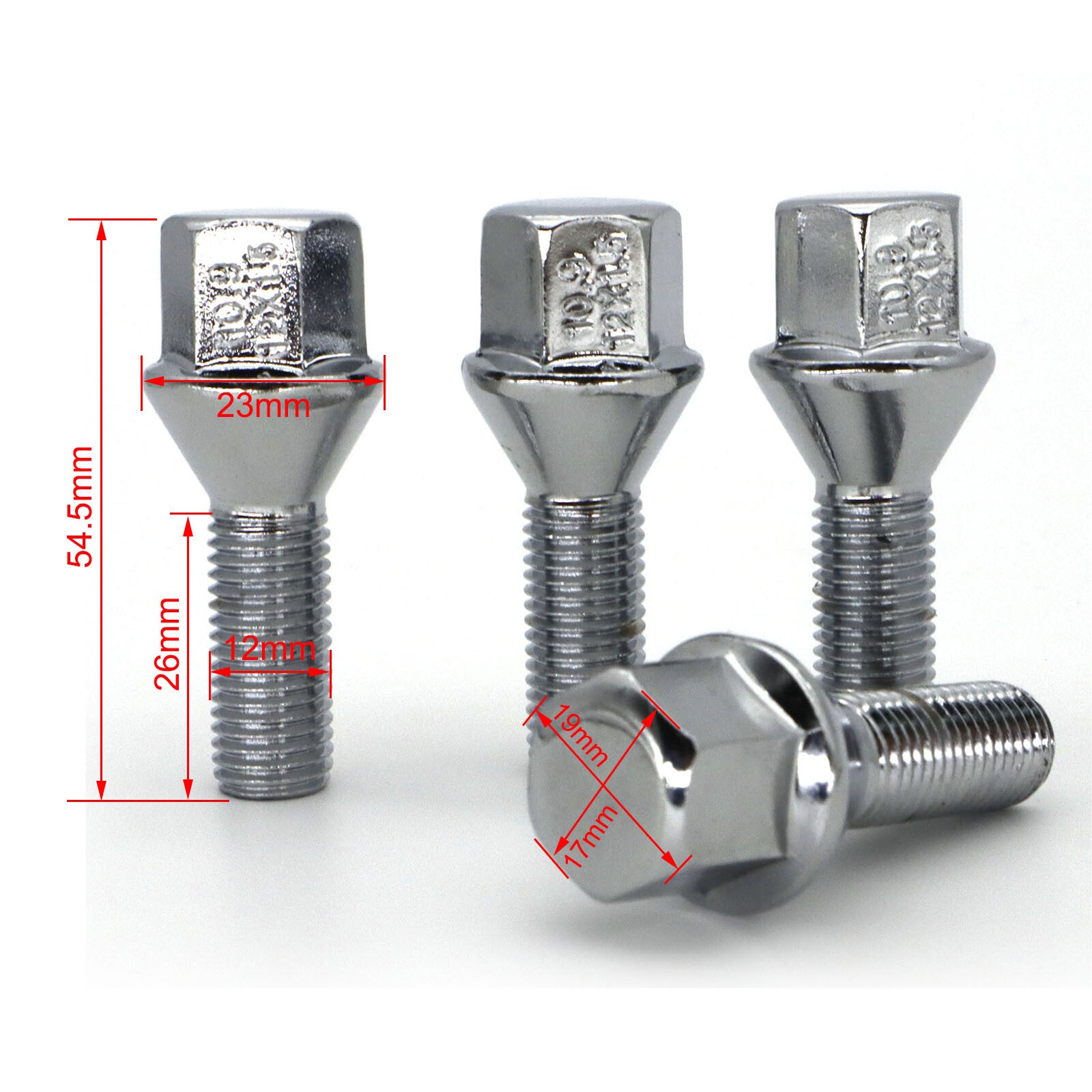 4x Alloy Wheel Bolt Lug Nuts M12x1.5 for BMW 3-Series E21 E30 E36 E46 E90 E92 M3 Q