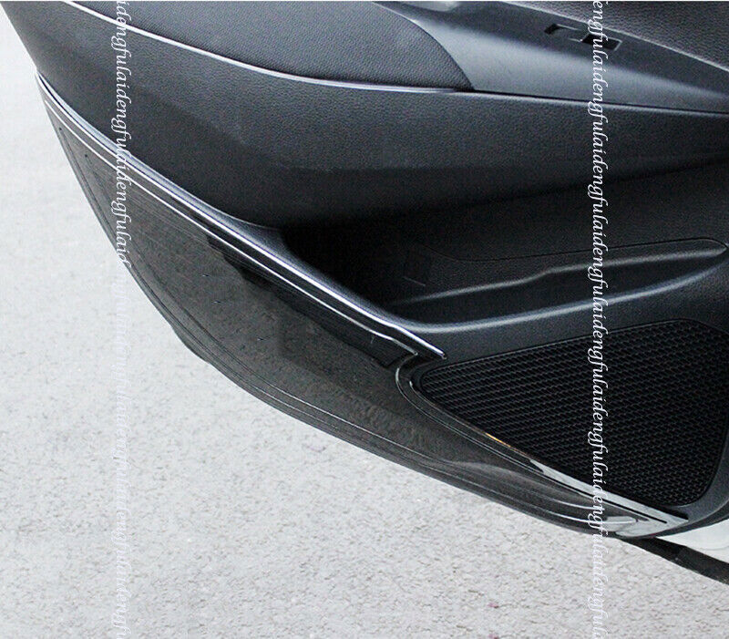 Black Pillar Posts For Model 3 2017-2023 2pc Set Door Trim Piano Cover Kit v