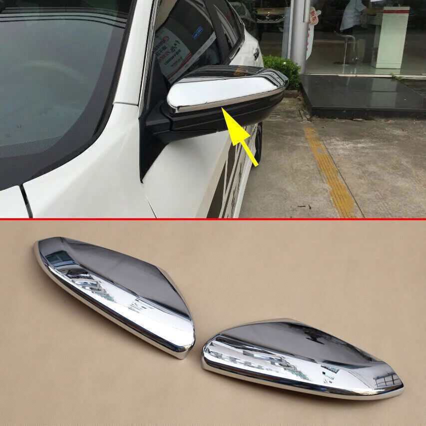 for Honda for Civic Sedan 10th 19-21 Chrome Side Door Rear View Mirror Cover Trim 2P