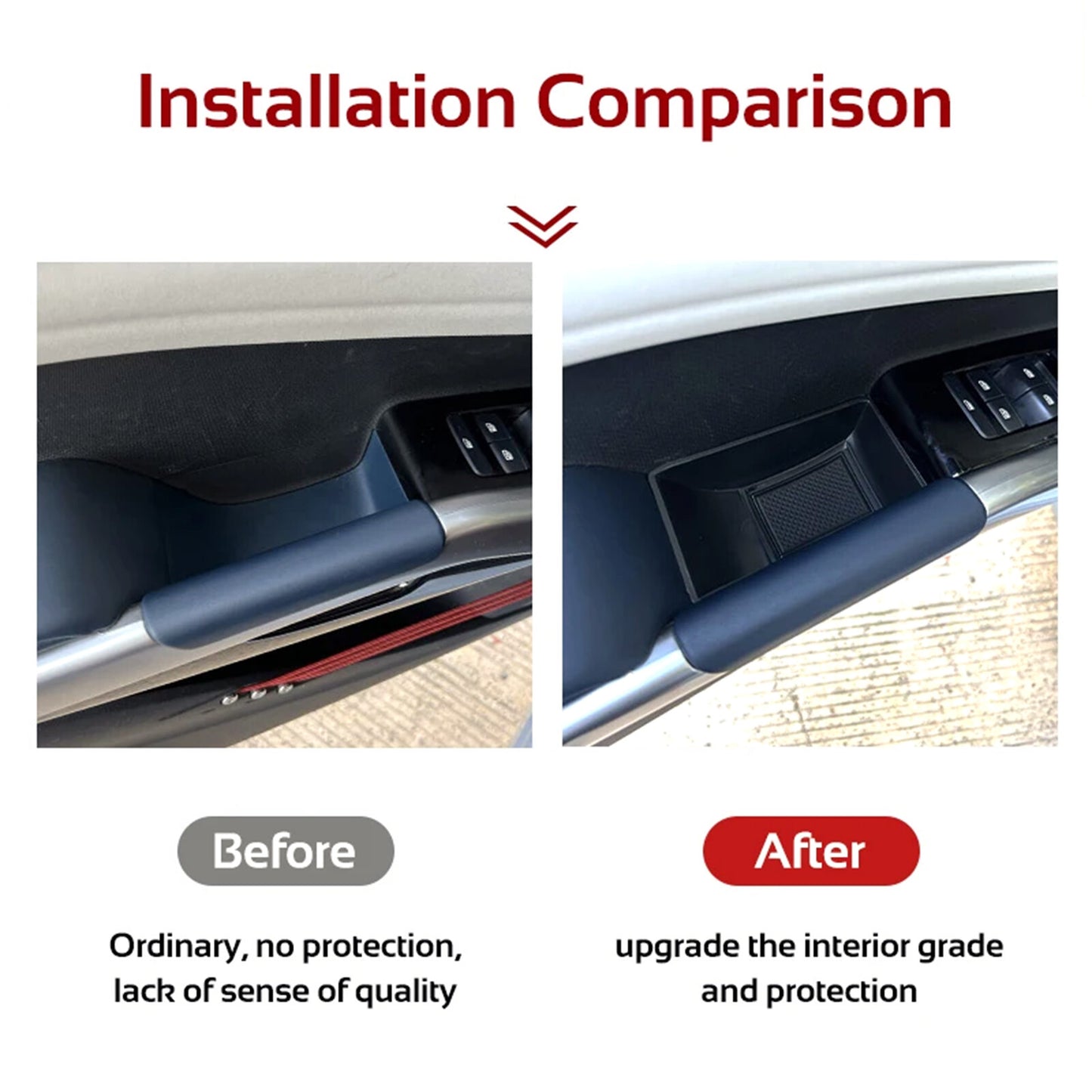 Set Front Side Door Handle Storage Box Container Holder for BYD Atto 3 2022-2024 Q
