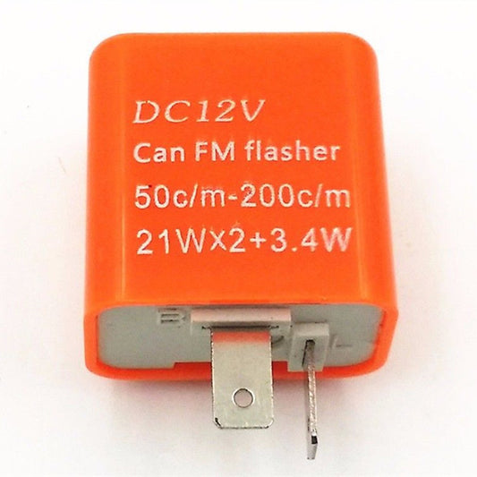 2 Pin Speed Adjustable LED Indicator Flasher Relay Resistor Fix Flash Motorcycle Q