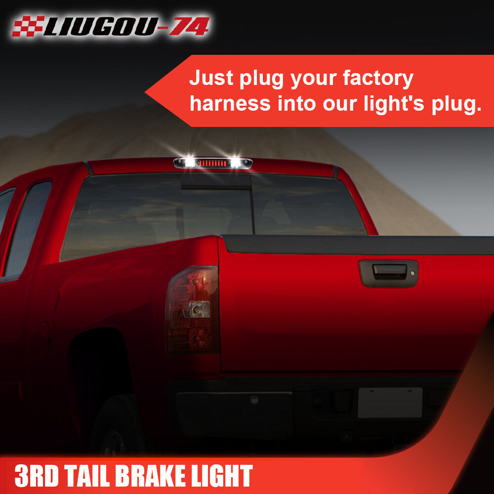 LED 3rd Third Rear Brake Stop Light Cargo Light Suitable for 2007-2013 Silverado/ for Sierra - v