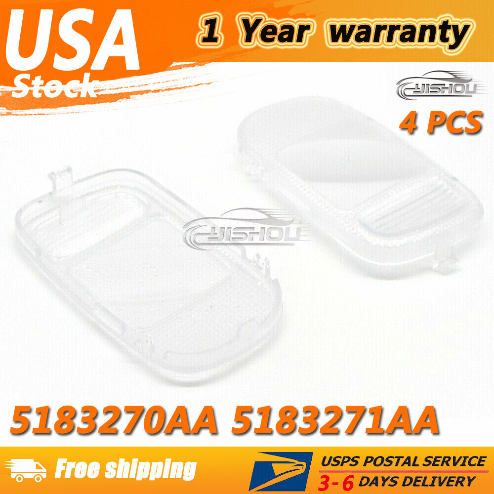 2PCS For 2002-2010 for Dodge for Ram Overhead Console Dome Reading Light Lamp Lens Q