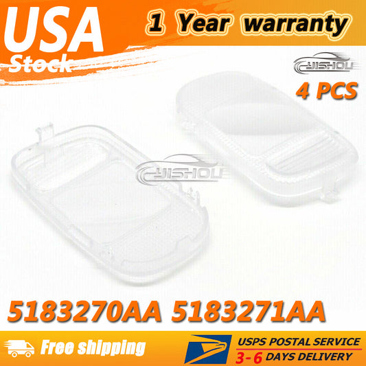 2PCS For 2002-2010 for Dodge for Ram Overhead Console Dome Reading Light Lamp Lens Q