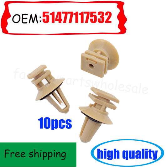 10-Piece Car Rack and Door Entry Trim Plastic Clips for 1, 3, 5, 6 & X - n