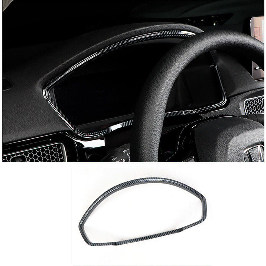 15PCS ABS Carbon Fiber Look Interior Kit Trim for Honda for Civic Sedan 2022-2024 B n