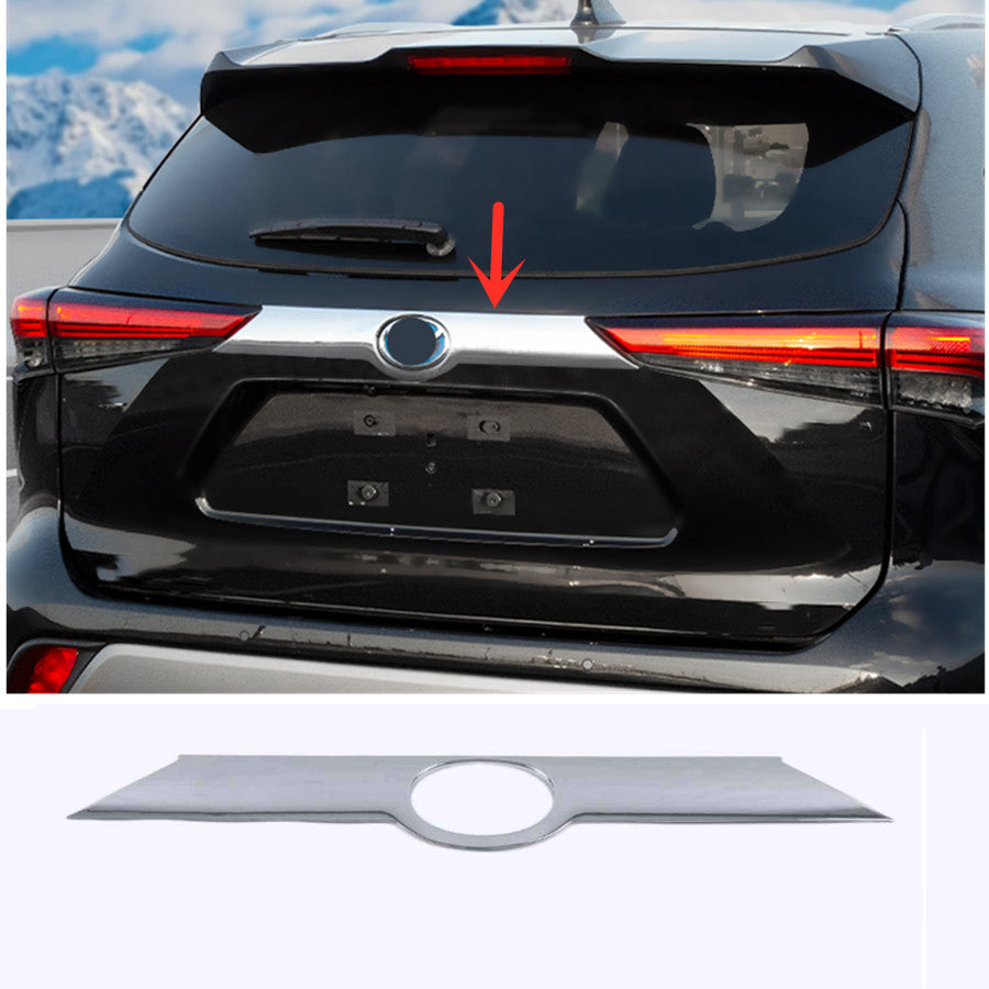 ABS Chrome Rear Trunk Lid Strip Trim Moulding Cover for Toyota Highlander 20-24