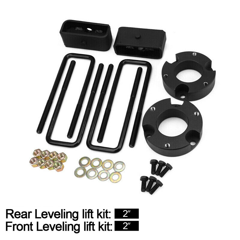 2-inch front and 2-inch rear leveling lift block kit with strut spacing suitable for Tacoma 2005-2023.