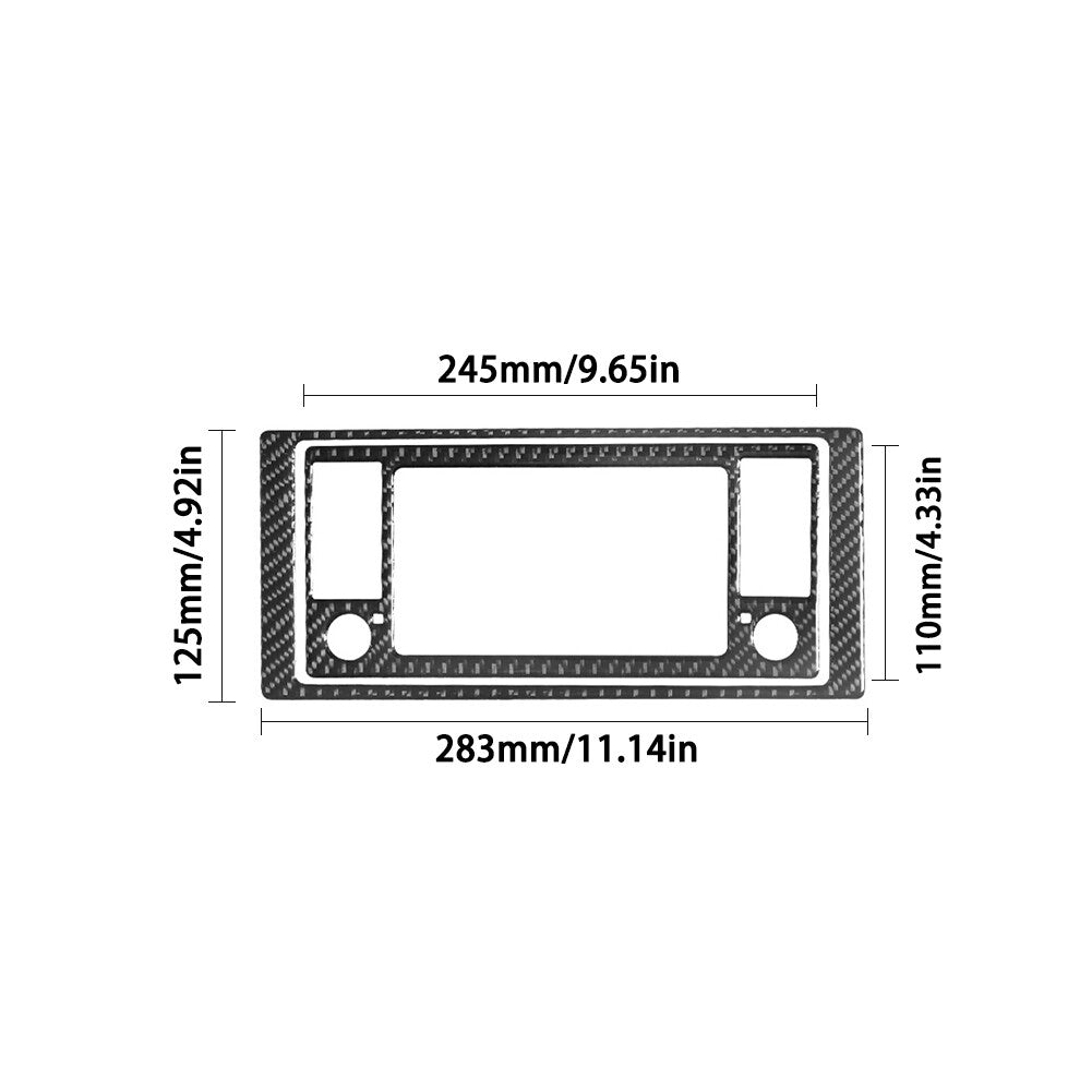 2X Carbon Fiber Middle Navigation Panel Trim Type A for BMW X5 2000-2006