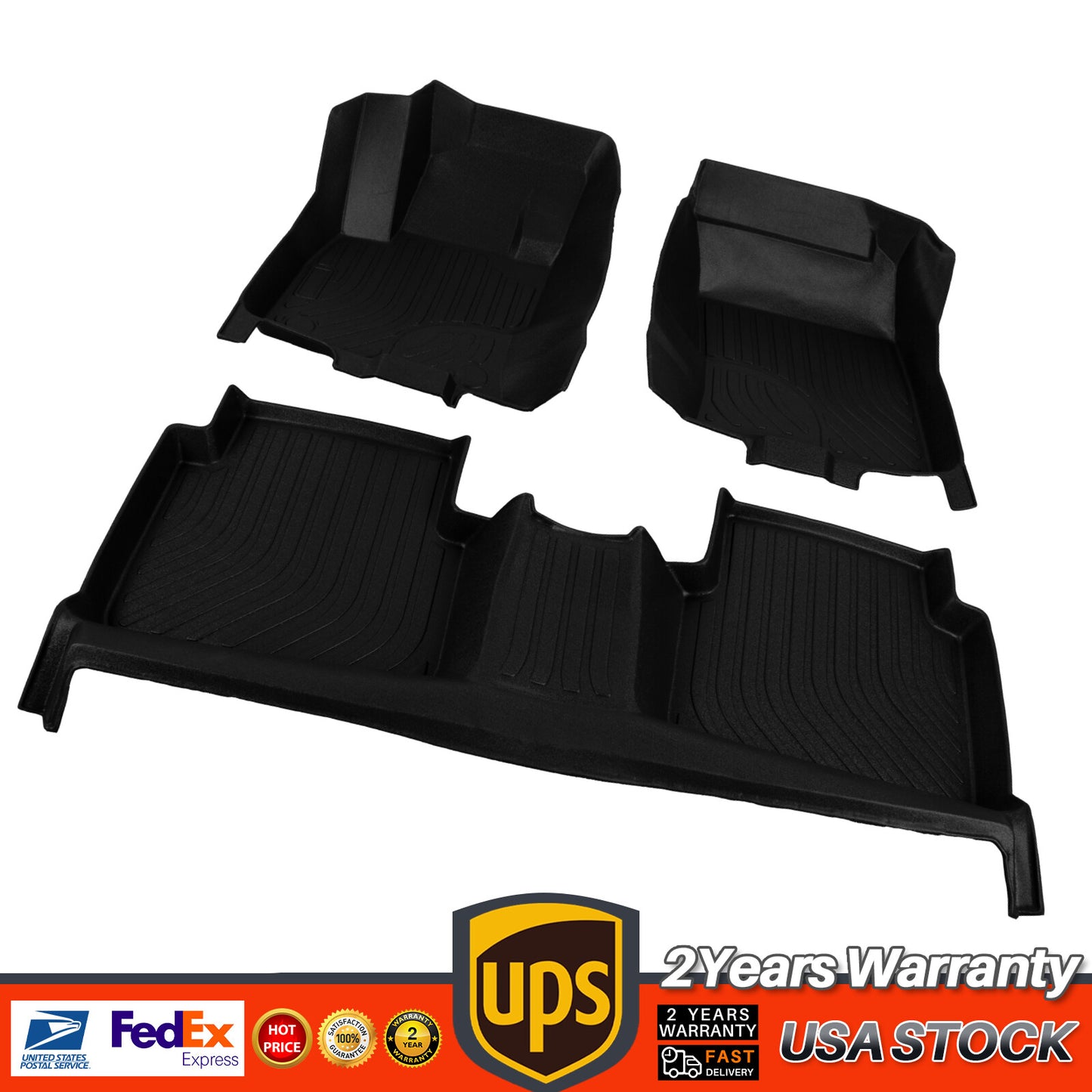 3D Molded Floor Mats For 2020-2023 for Escape TPE Waterproof All-Weather Liners v