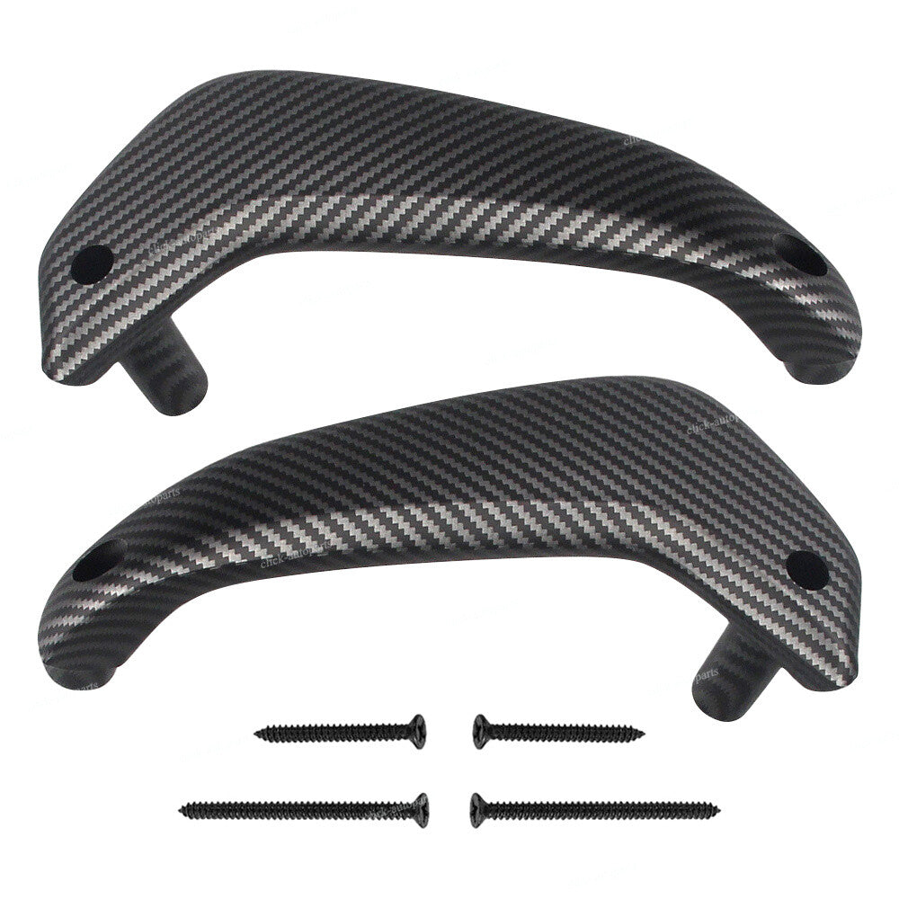 2pcs Carbon Fiber Interior Driver Door Pull Handle For2011-2019 for Ford Fiesta