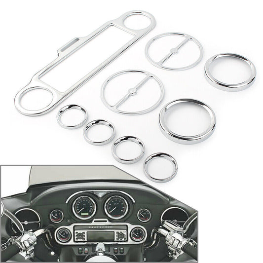 Radio Gauge Inner Fairing Trim Kit For 1996-13 for Harley Electra Glide Street Glide
