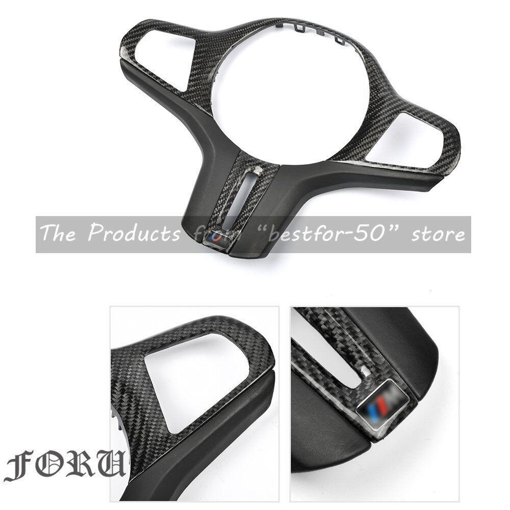for BMW X6 G06 X6M F96 2020-2022 Carbon Fiber Car Steering Wheel Frame Cover