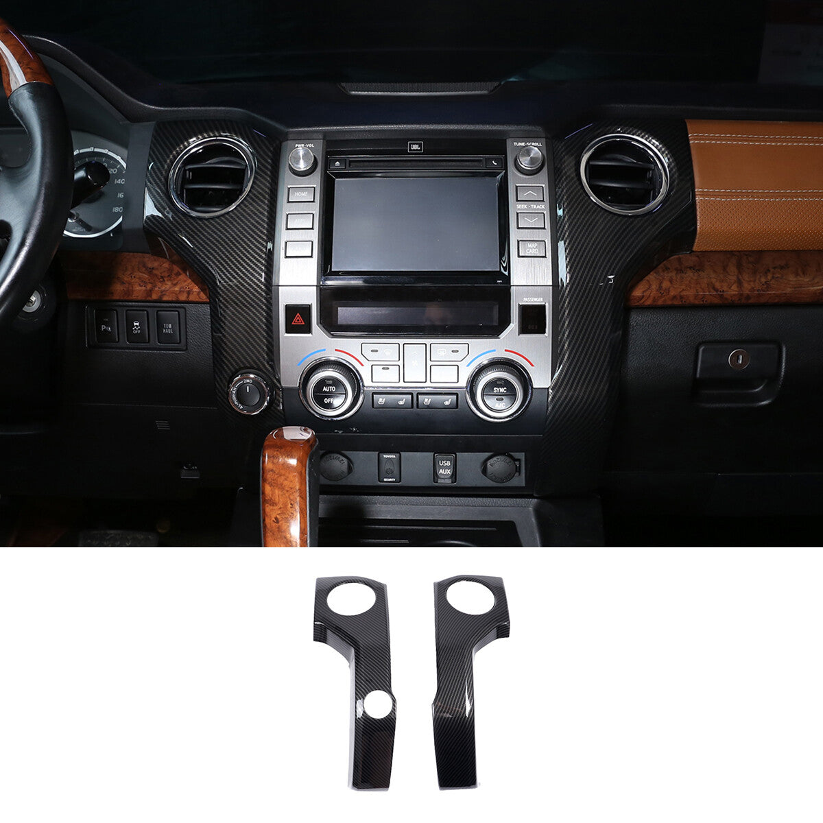 Carbon fiber ABS AC knife panel cover decoration suitable for @ Tacoma 2016-2022- v