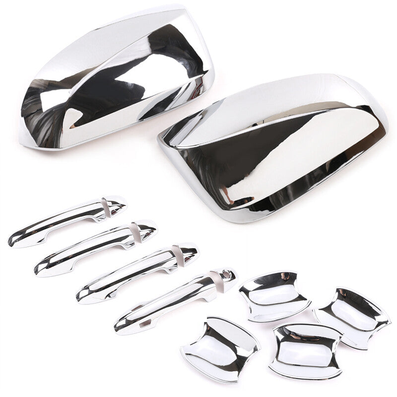 14-piece chrome side mirror + door handle cover trim set for -a Tacoma 2016-2022 n