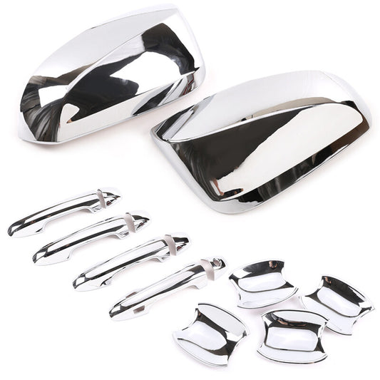 14-piece chrome side mirror + door handle cover trim set for -a Tacoma 2016-2022 n