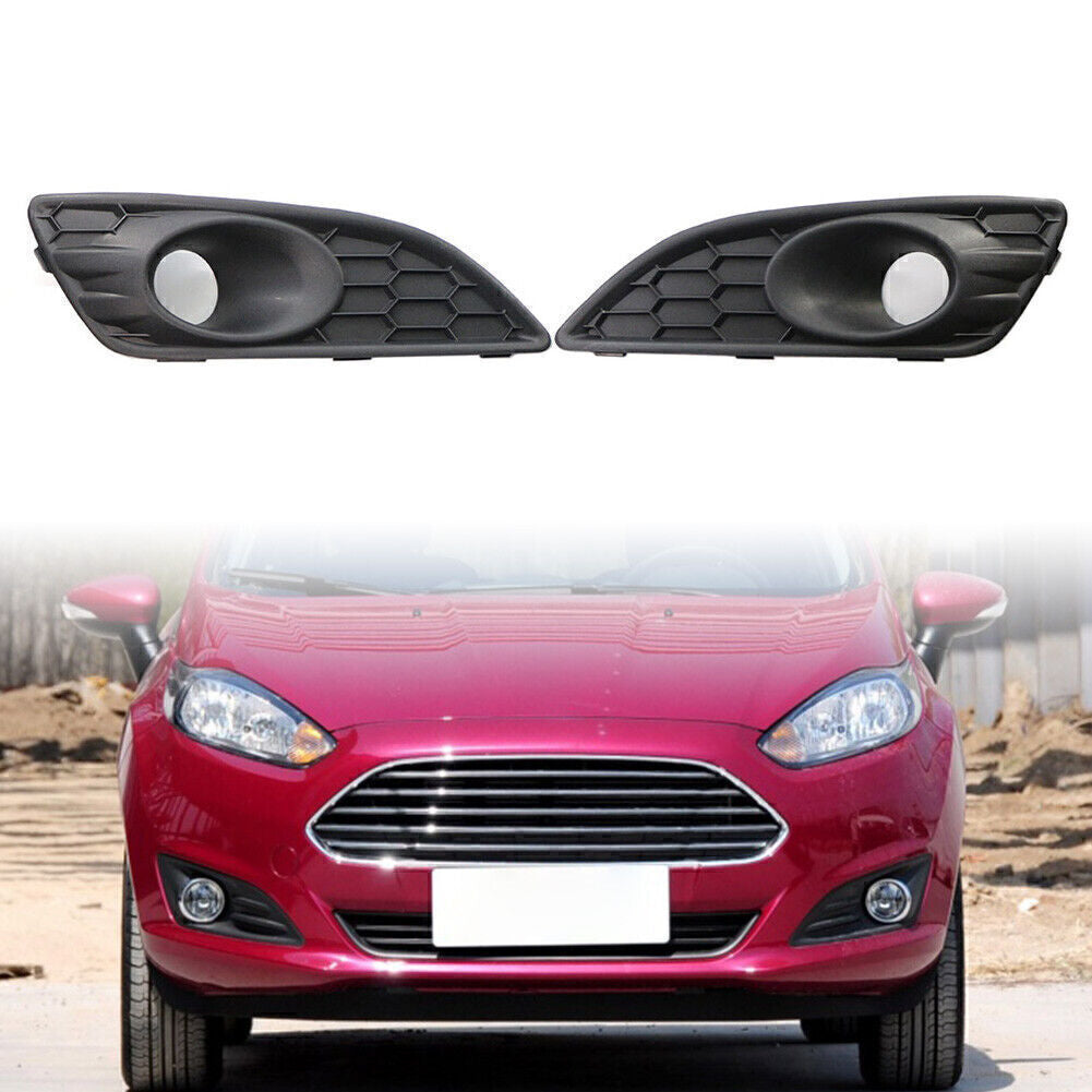 2x Front Bumper Grilles Fog Lights Cover Left Right for Ford Fiesta 2012-2016