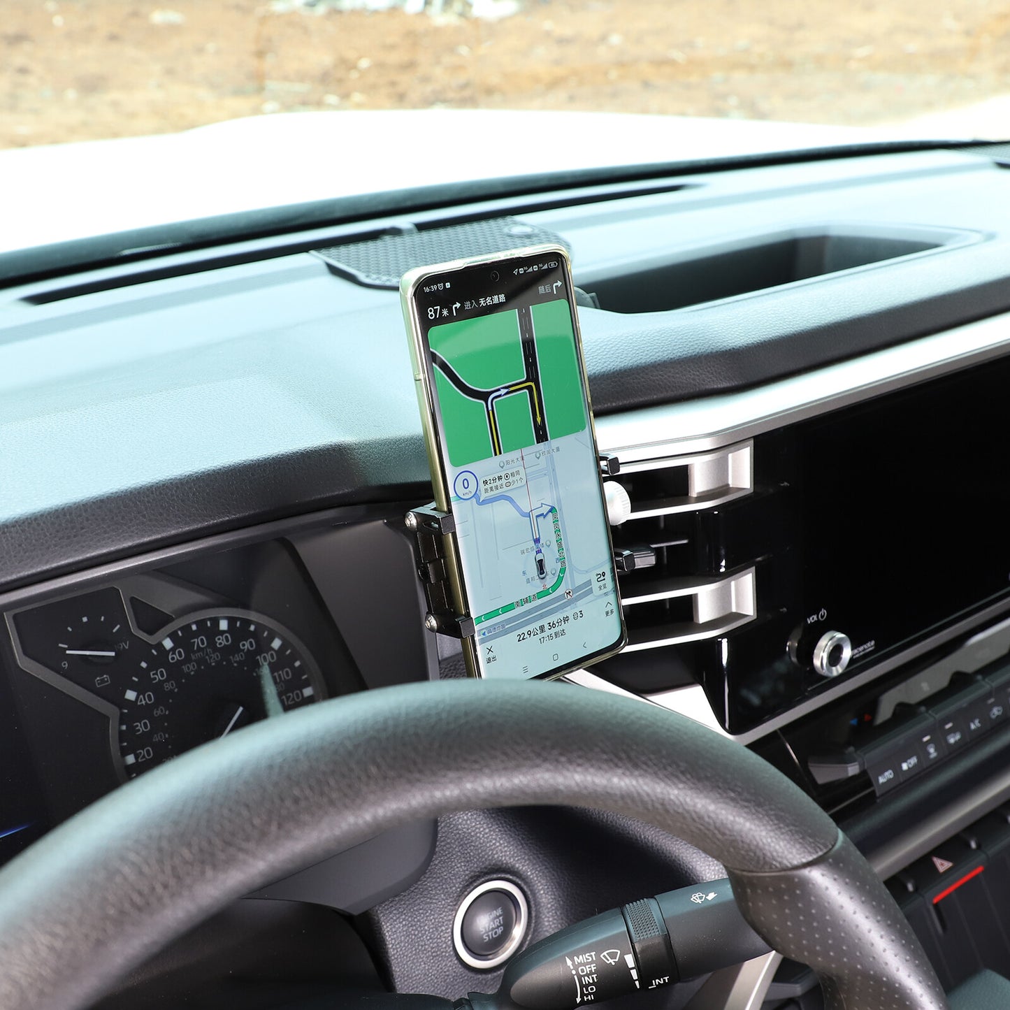 Car navigation dashboard phone holder for Tundra Sequoia 2022 - 2024 Alloy n