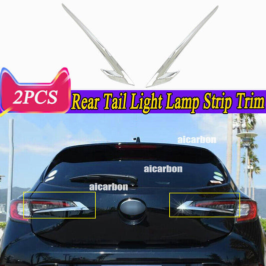 for Toyota for Corolla Hatchback 2020-24 Chrome Rear Tail Light Lamp Strip Trim 2PCS