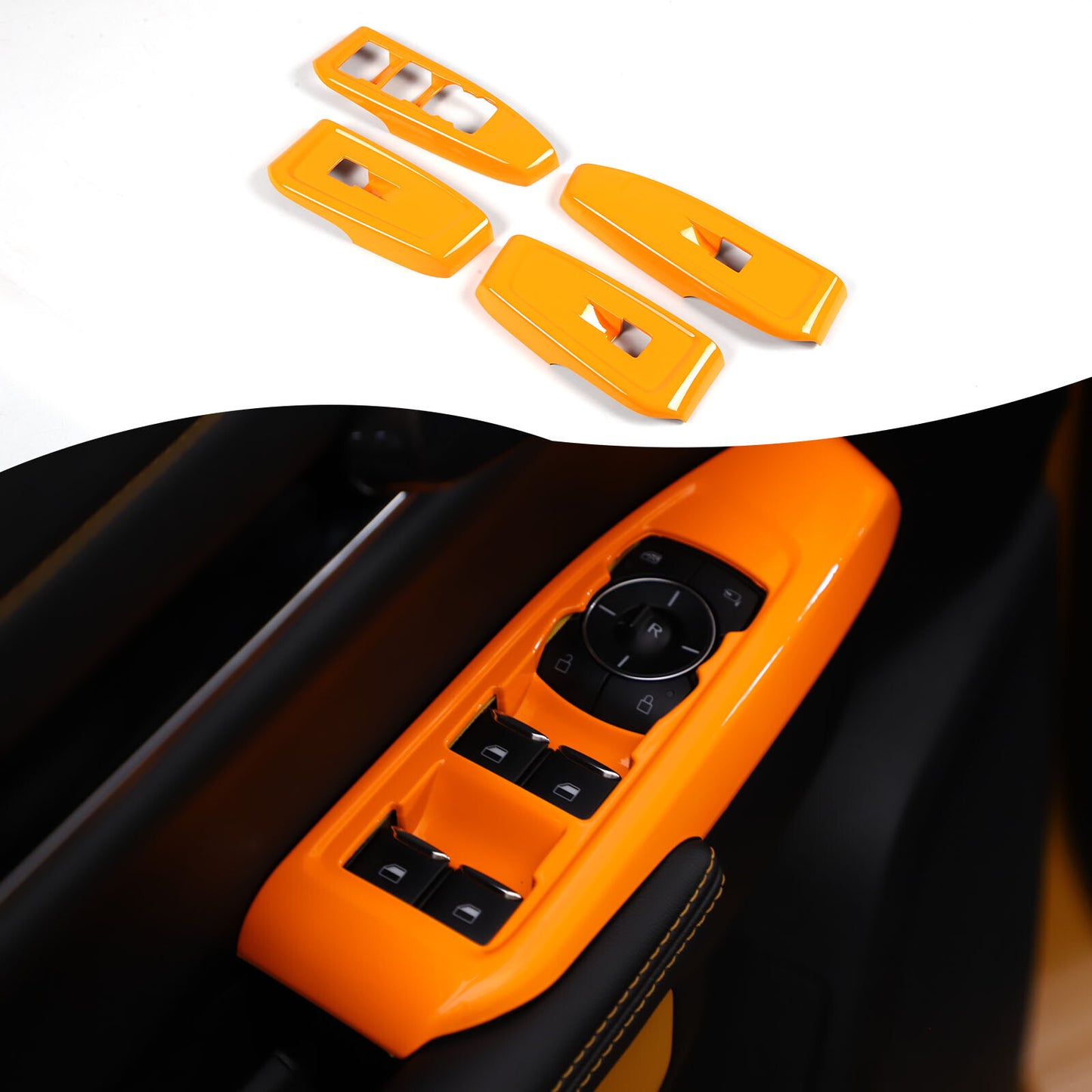 Orange color for 2024 Ranger window control panel, power window switch cover, ABS- n