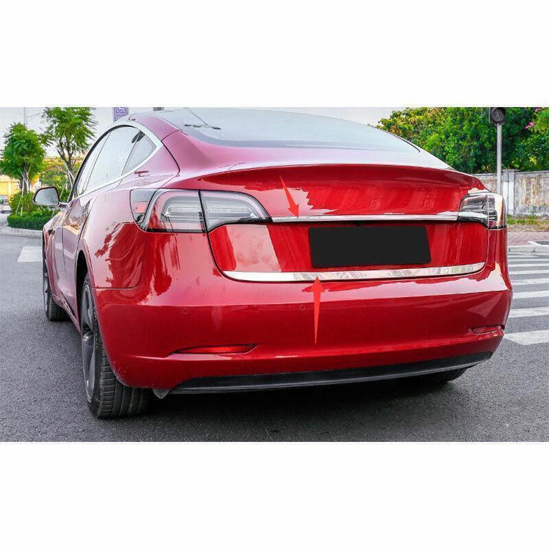 Chrome Steel Rear Door Trunk Lid Tailgate Strip Trim For Model 3 2017-2023 n