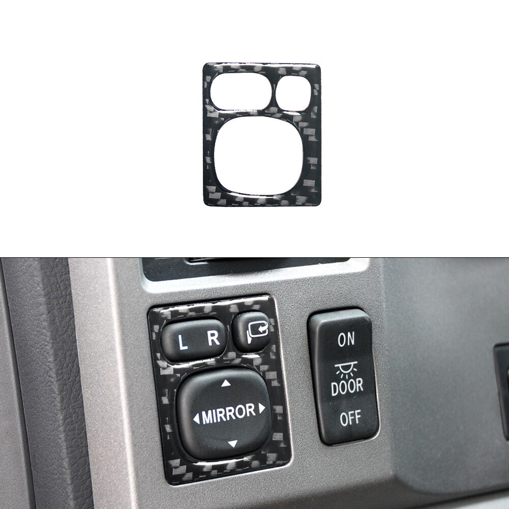 Mirror Contral Type B Frame Trim Cover Carbon Fiber for Toyota Tundra 2007-2013