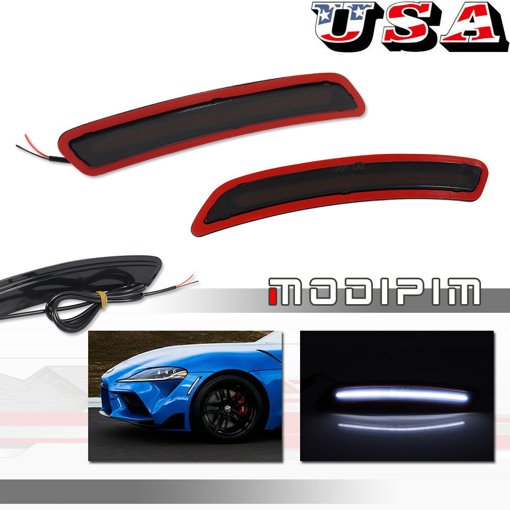 [Full LED] Front white smoked side marker light set suitable for 2020+ GR Supra- v